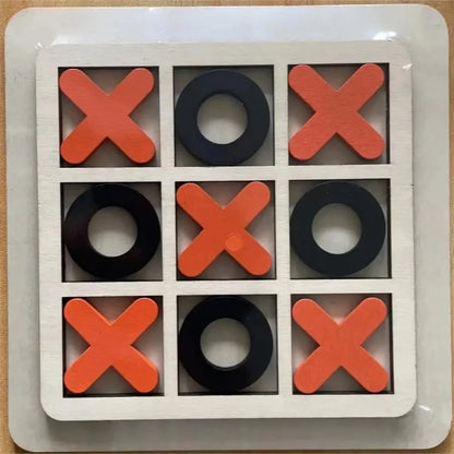🧩 XO Tic Tac Toe Wooden Board Game GLOBGRIP®