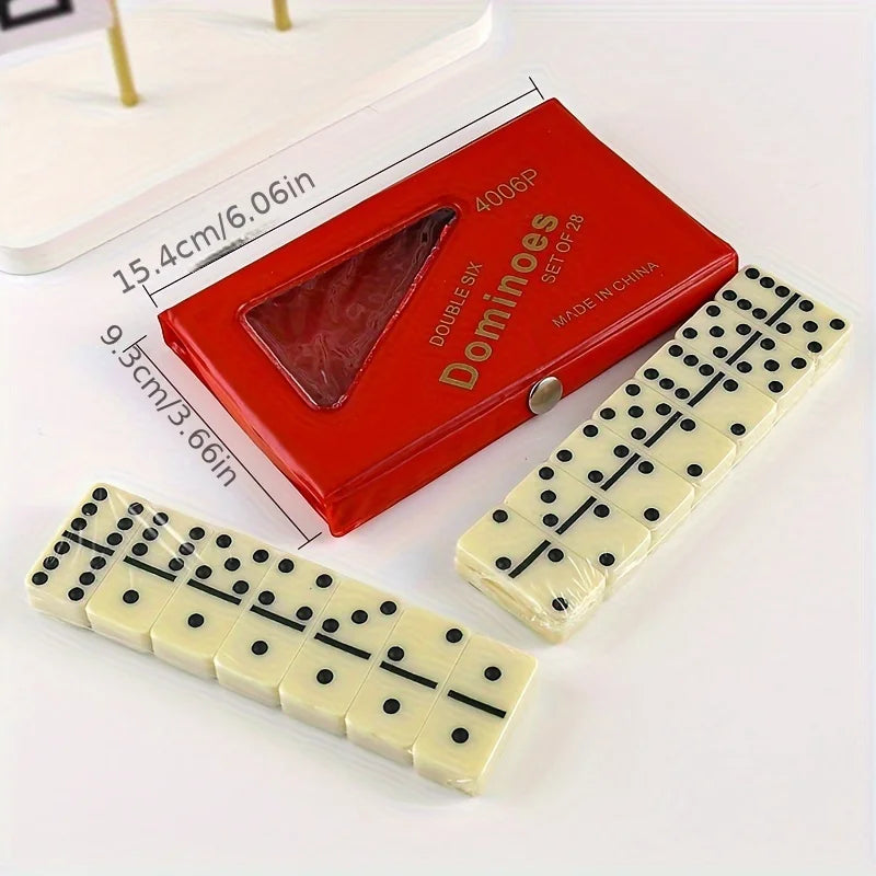 Domino chess set-high-quality board game toys, equipped with sturdy PVC storage boxes, very suitable for family game nights GLOBGRIP®