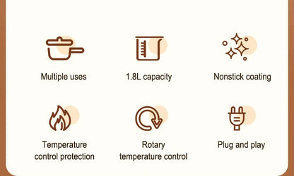 Multi Cookers Electric Pot Household Non-stick Pan Hot Pot Rice Cooker Cooking Appliances Electric Rice Cooker GLOBGRIP®