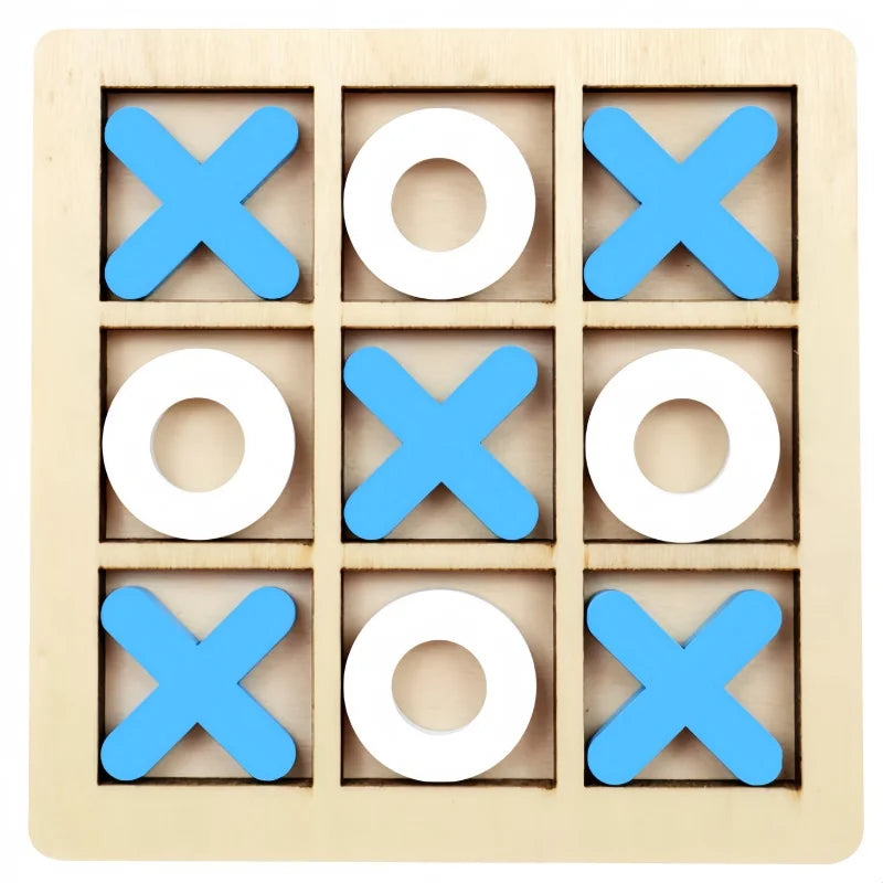 🧩 XO Tic Tac Toe Wooden Board Game GLOBGRIP®