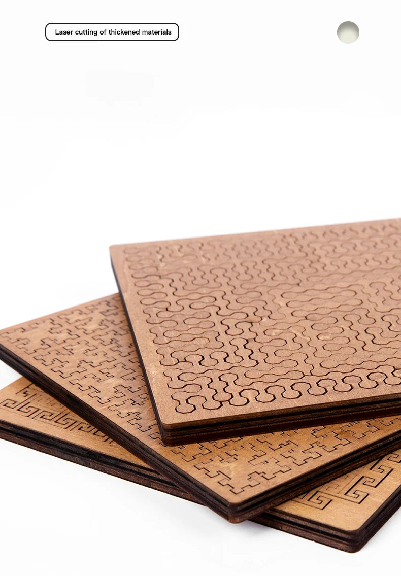 Impossible Wooden Puzzle IQ Puzzles for Adults Impossible JigSaw Puzzles Brain-teaser Ten Level Difficulty Tangram Board Games GLOBGRIP®