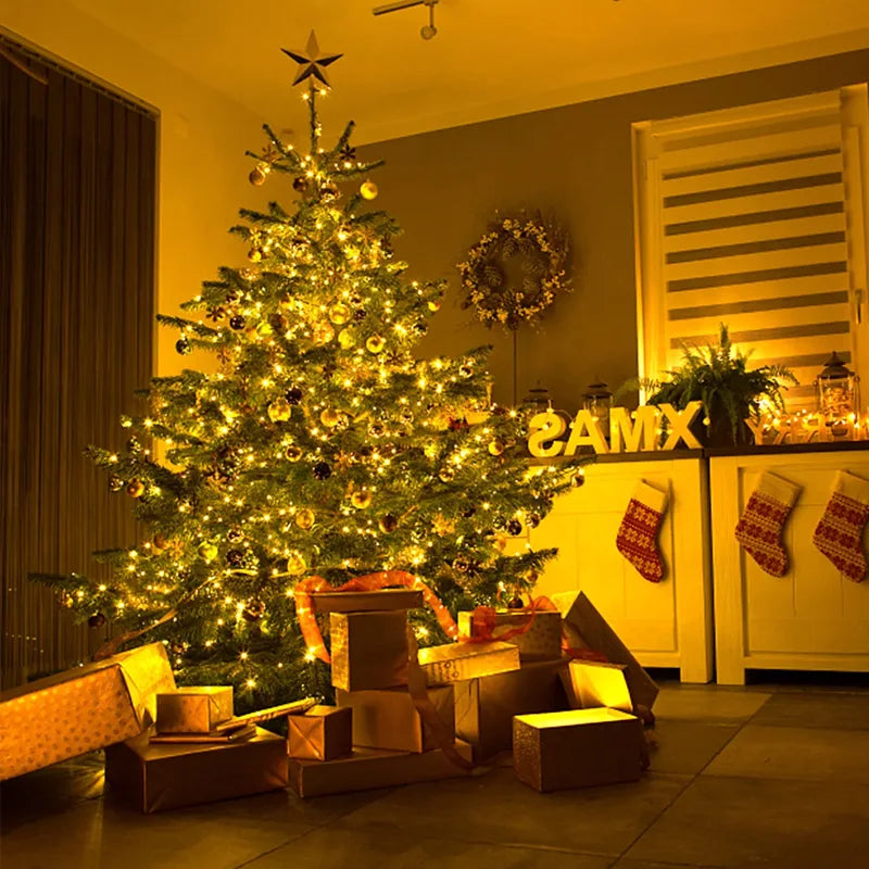 Green Cable LED Christmas String Fairy Lights Garland Outdoor Waterproof For Birthday Party Halloween Garden Room Decoration GLOBGRIP®