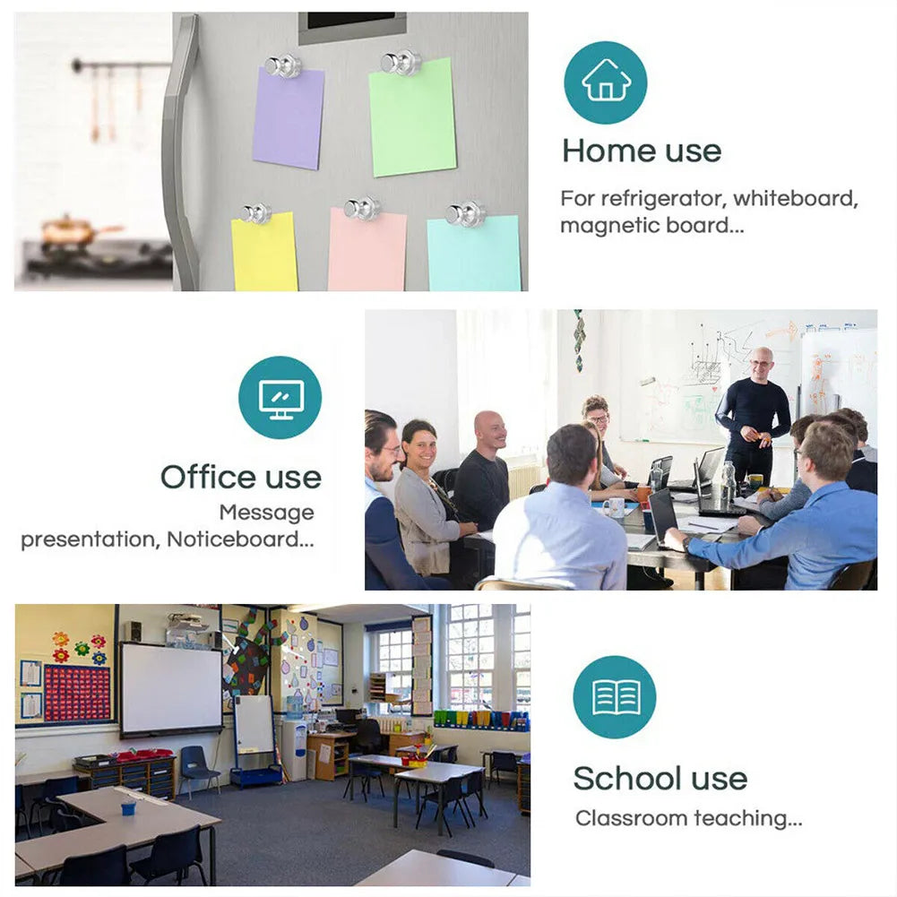 Magnetic Pins Neodymium Magnets Pin Board Magnet For Board Cone Magnets Super Strong Fridge Magnets For Home Storage Tool 10/20P GLOBGRIP®