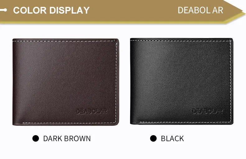 Pu Leather Men Short Wallet Thin Style Folding Young Men Credit Card Holder Wallet GLOBGRIP®