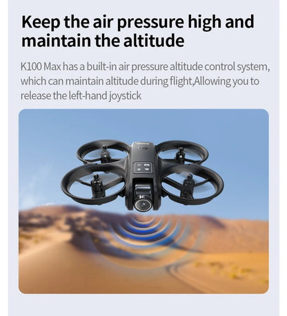 Xiaomi K100 MAX Mini Drone Professional 4K HD Dual Camera Fpv Screen Optical Flow Drone Toys Quadcopter Brushless Dron Toy Gift GLOBGRIP®