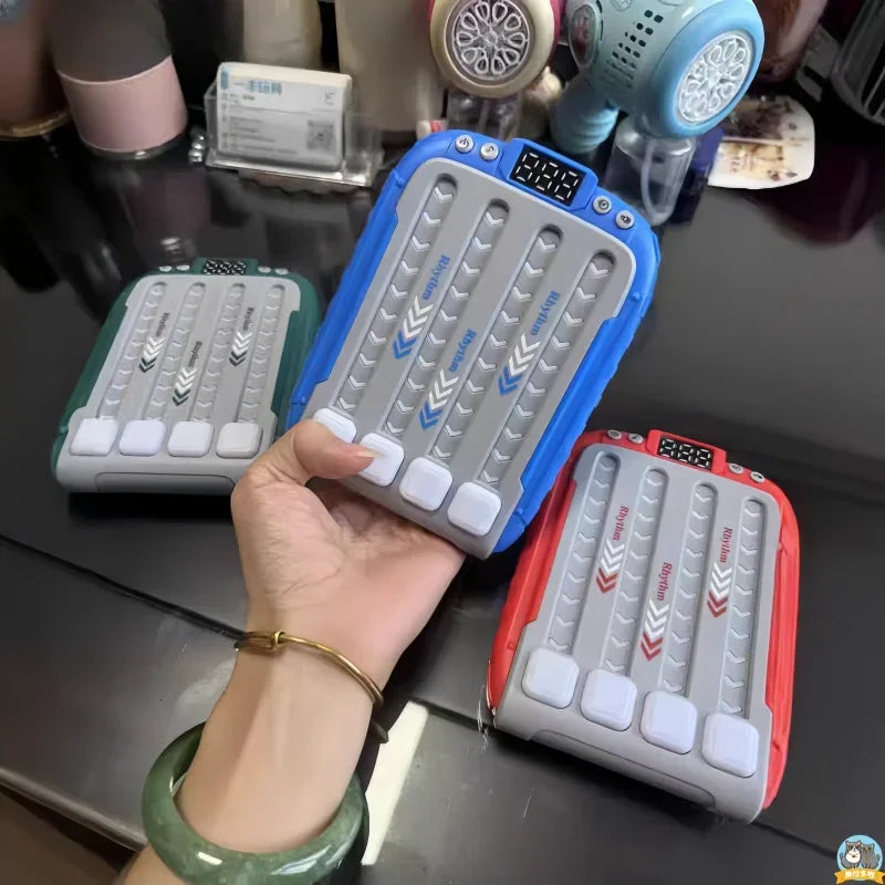 Electronic Music Rhythm Puzzle Game Machine Montessori Pockets Travel Toy Light Up Educationa Sensory Fast Push Table Game GLOBGRIP®