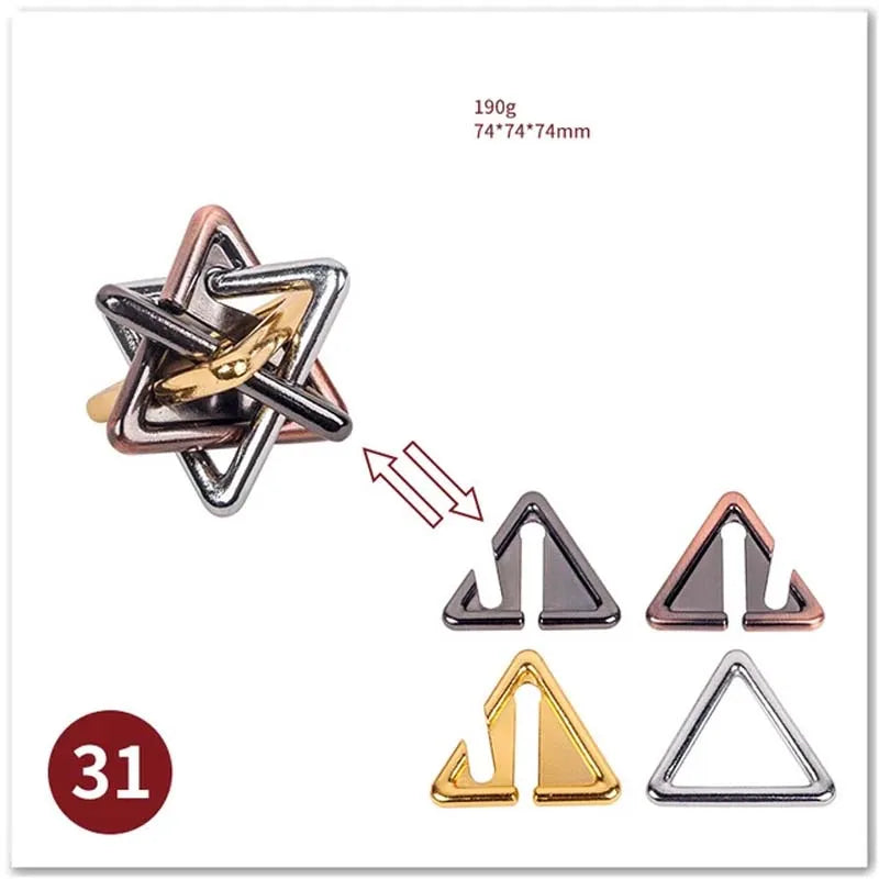 🧠 Classic IQ Metal Brain Teaser GLOBGRIP®