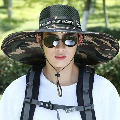 Summer Large Sun Hat Men Women Breathable Fishing Caps Sun UV Protection Mesh Fisherman Hat Hiking Outdoor Beach Cap GLOBGRIP®