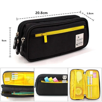 Large Capacity Pencil Case Stationery Cute Boys Girls Gift Pen Bag Pen Box Pencil Cases Storage Student School Office Supplies GLOBGRIP®