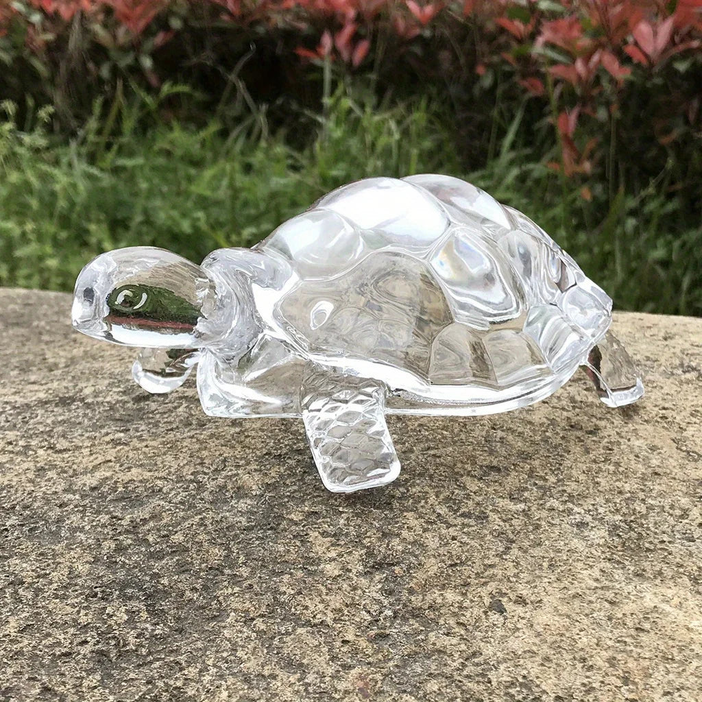 A Crystal Turtle Ornament, Mini Turtle Statue, Lucky Ornament, Suitable for Home Office Desk Decoration, Home Decoration GLOBGRIP®