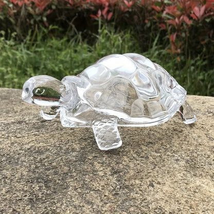 A Crystal Turtle Ornament, Mini Turtle Statue, Lucky Ornament, Suitable for Home Office Desk Decoration, Home Decoration GLOBGRIP®
