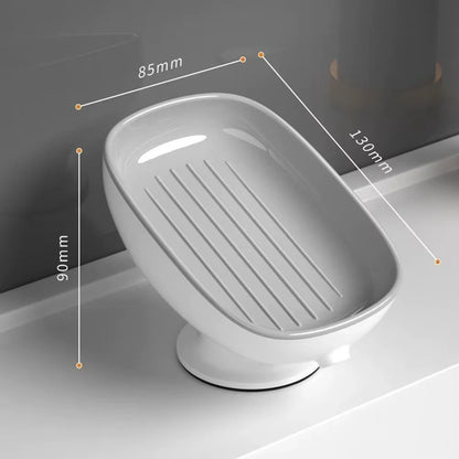 1pc Super Suction Cup Soap Dish Bathroom Portable Soap Dishes Holder Self Draining Soap Box For Bathroom Soap Holder Accessories GLOBGRIP®
