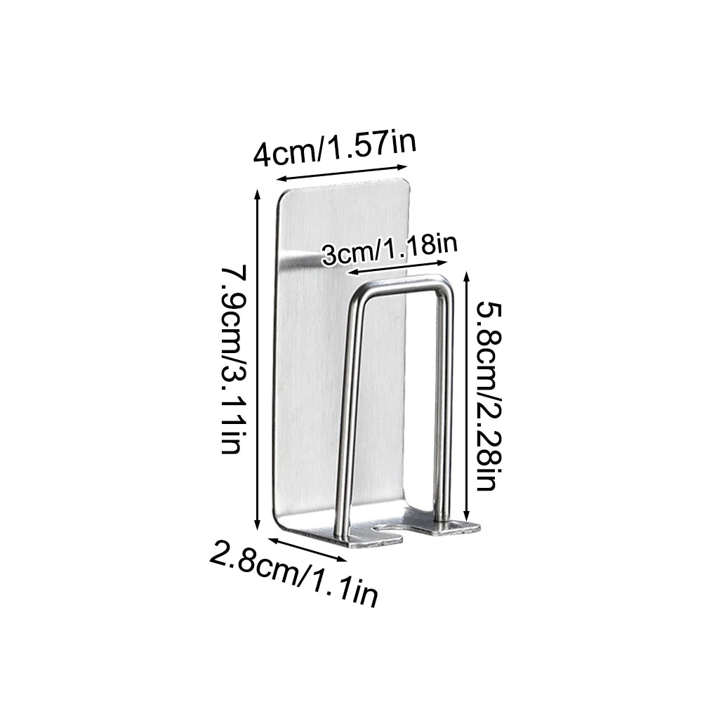 1 Piece Stainless Steel Toothbrush Wash Cup Holder, Home Perforation-Free, Wall-Mounted, Bathroom Shelf Storage Rack GLOBGRIP®