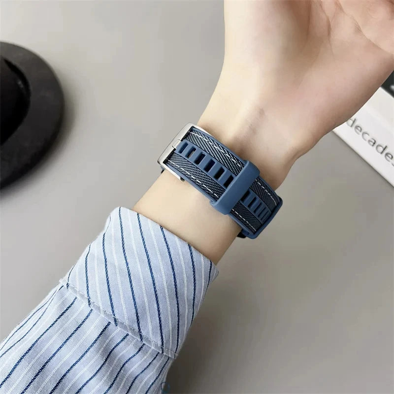 22mm Nylon Silicone Watch Bands For HUAWEI GT 4 46mm/Watch 4 Pro/GT 3 Sport Replacement Band for Samsung Galaxy Watch 6/5 Strap GLOBGRIP®