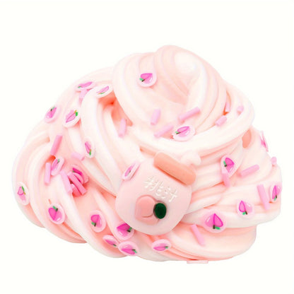 2.37oz Fluffy Two-Tone Butter Slime Super Soft Clay Stretchy Non-sticky Party Favors Slime Charms Toys Education Birthday Gifts GLOBGRIP®