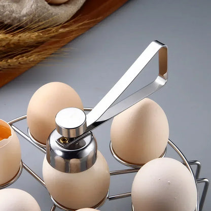 Stainless Steel Egg Topper Cutter Metal Egg Scissors Boiled Raw Opener Creative Kitchen Tool Gadgets Accessories Cool Gadgets GLOBGRIP®