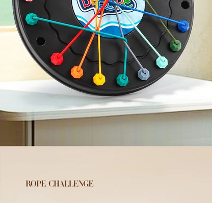New Kid Rope Knots Puzzle  Board Game Color Line Twisted Connected Ropes Logic Thinking Table Game Parent Child Interactive Toy GLOBGRIP®