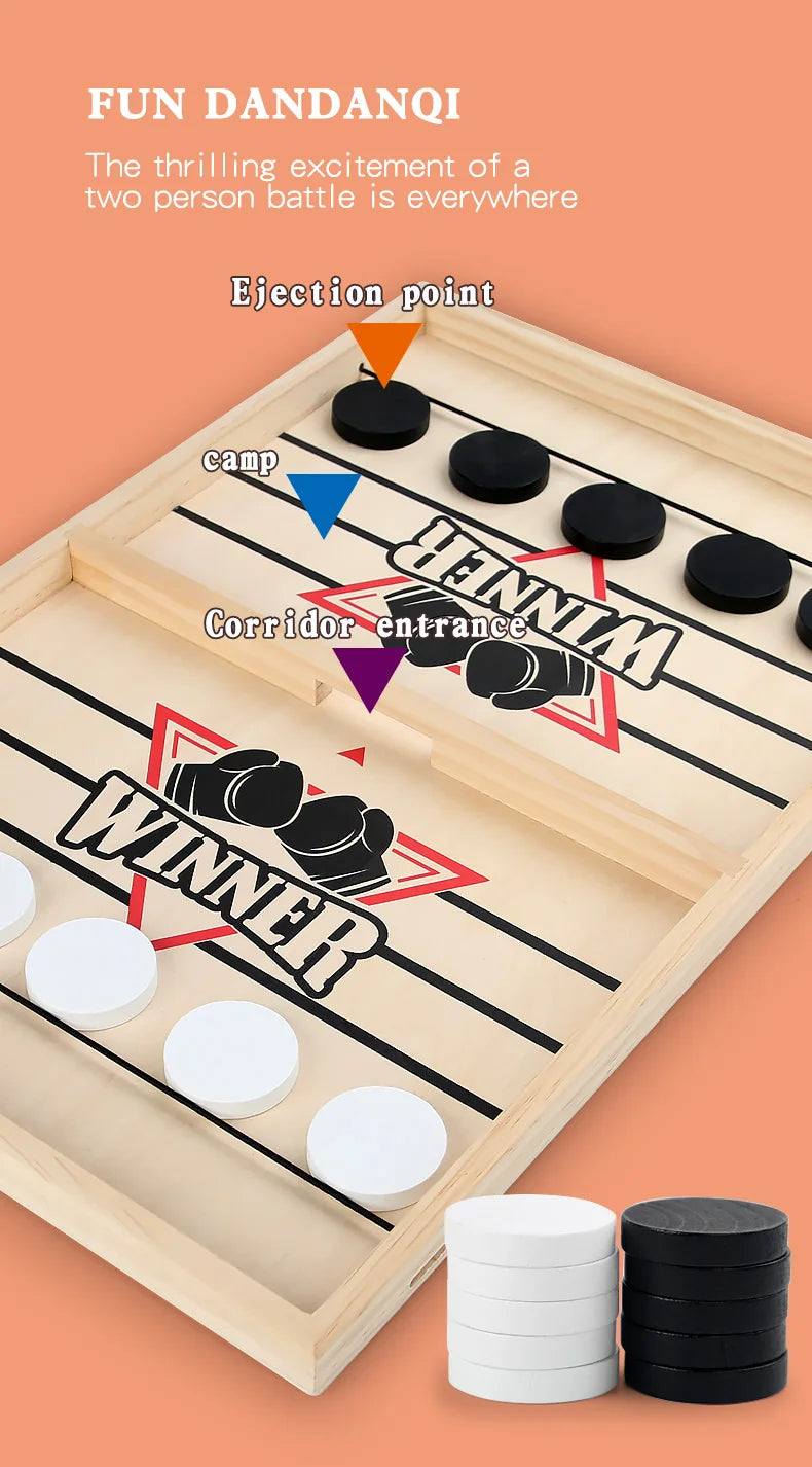 Table Hockey Paced Sling Board Puzzles Game Fast Winner Party Desktop Battle Chess Parent-child Interactive Toys For Children GLOBGRIP®
