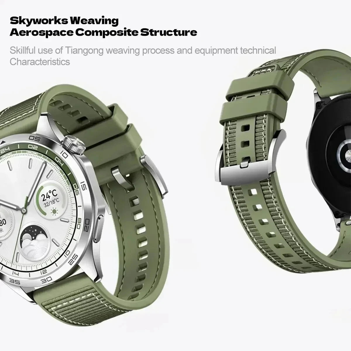 22mm Nylon Silicone Watch Bands For HUAWEI GT 4 46mm/Watch 4 Pro/GT 3 Sport Replacement Band for Samsung Galaxy Watch 6/5 Strap GLOBGRIP®