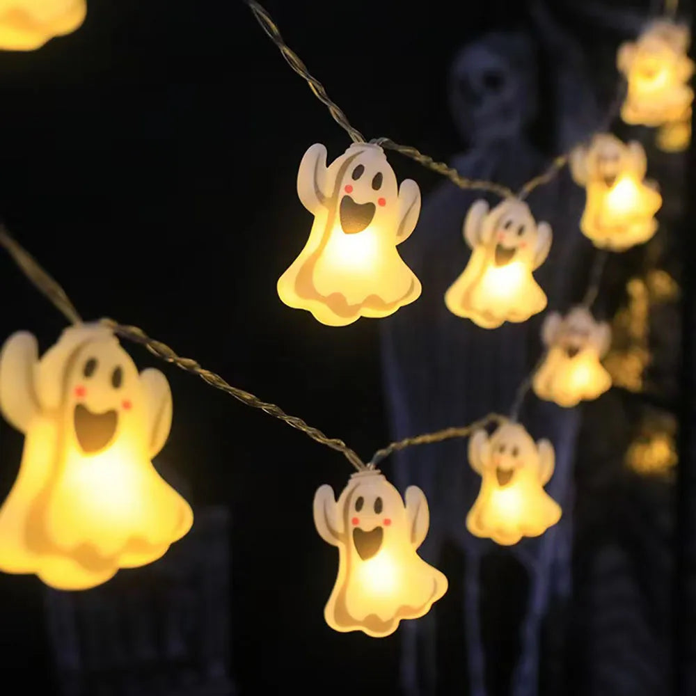 Halloween Decoration LED String Lights,Pumpkin Ghost Spider Web Hanging Lamp,Home Outdoor Lantern Props GLOBGRIP®