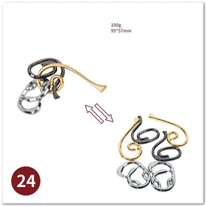 🧠 Classic IQ Metal Brain Teaser GLOBGRIP®