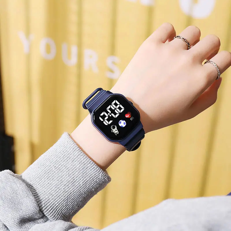 Kids Watch Sport LED Digital Watches Football Silicone Strap Waterproof Electronic Wristwatch for Children Boys Girls Gifts GLOBGRIP®