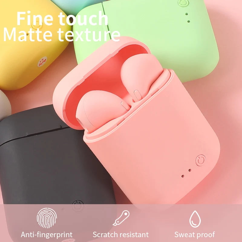 I12 Macaron Bluetooth Headset Matte Sports Binaural Wireless I12tws Bluetooth Headset 5.0 GLOBGRIP®
