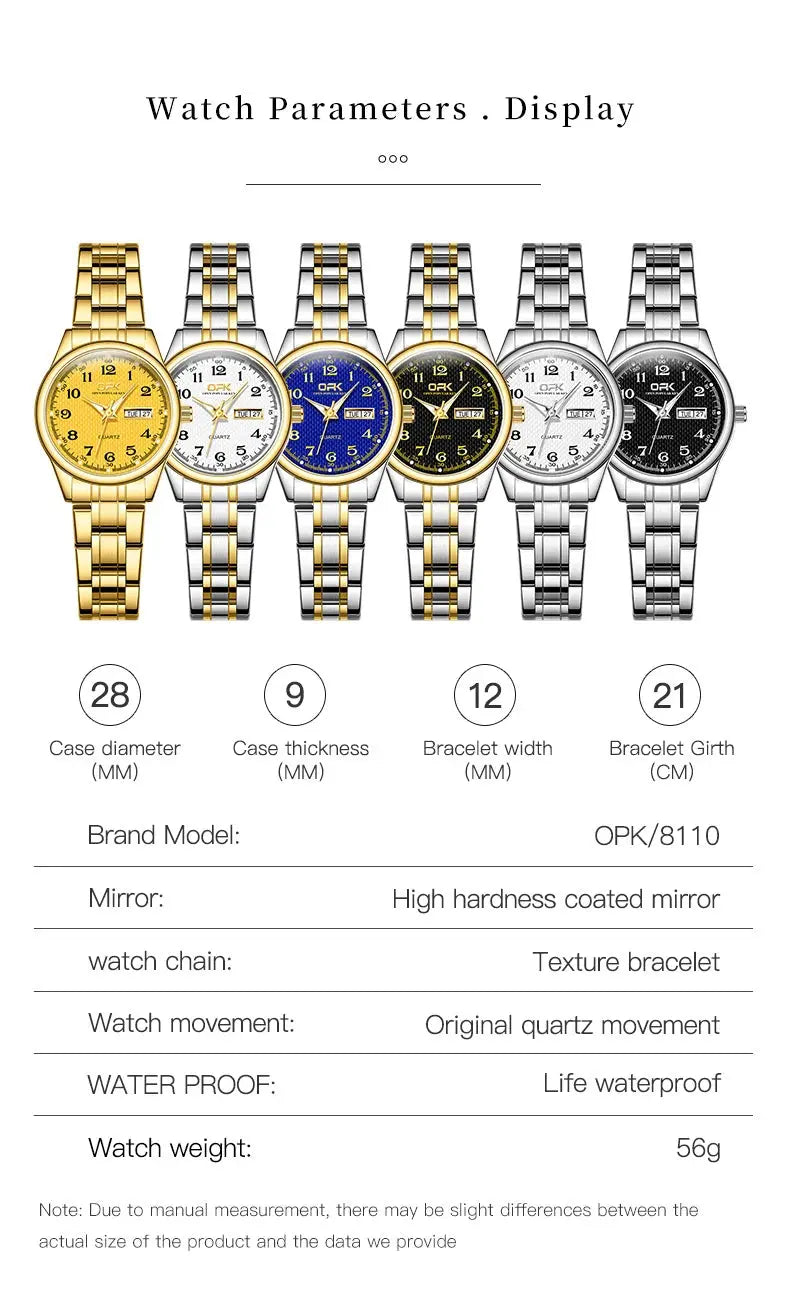OPK 8110 Watch for Women | Elegant Luxury Wristwatch - GLOBGRIP®