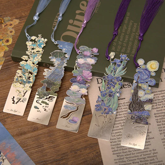 Aesthetic Floral Metal Bookmark GLOBGRIP®