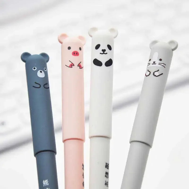 🐻🐷🐱 Kawaii Pig, Bear & Cat Erasable Gel Pen Refills GLOBGRIP®