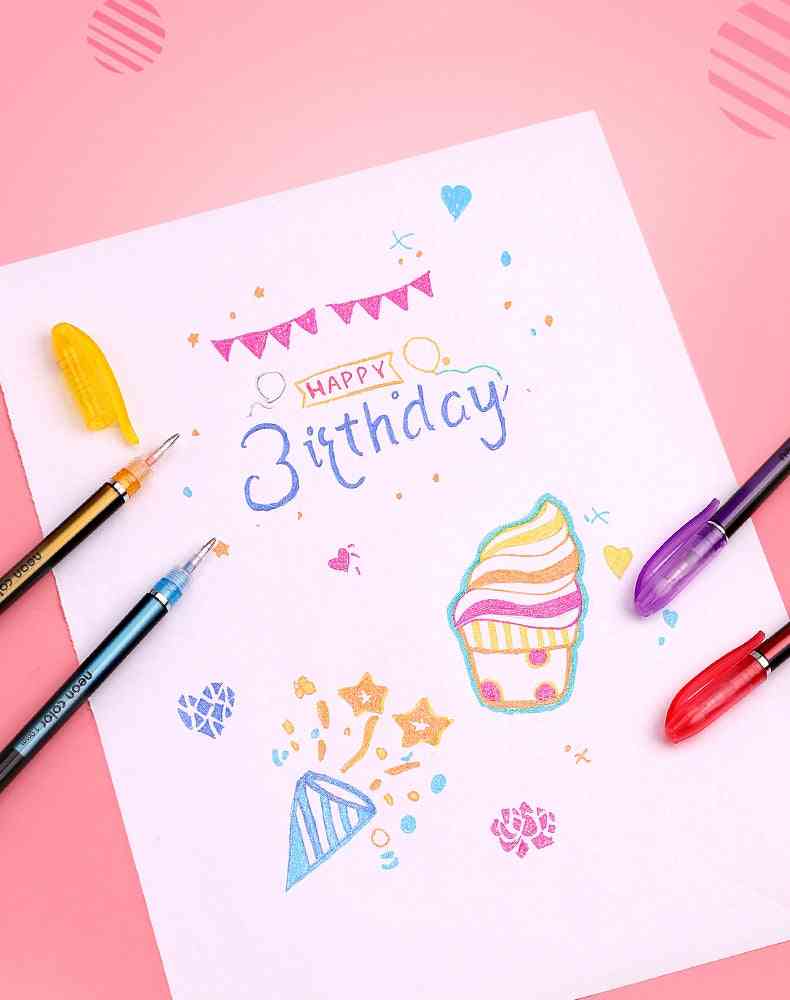Metallic Glitter Gel Pens | 12–24PCS Colorful Art Markers | GLOBGRIP® GLOBGRIP®