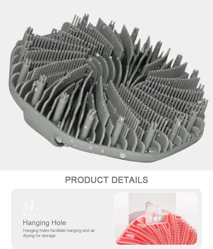 Soft Silicone Body Scrubber Bath Brush | Industrial Anti-Slip Solution GLOBGRIP®
