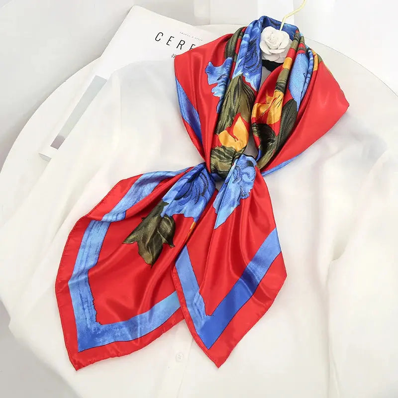 Luxury Silk Satin Square Scarf | Industrial Anti-Slip Solution GLOBGRIP®
