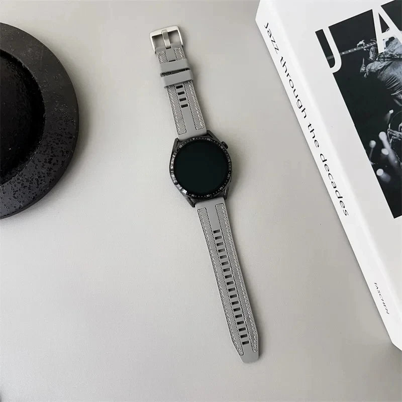 22mm Nylon Silicone Watch Bands For HUAWEI GT 4 46mm/Watch 4 Pro/GT 3 Sport Replacement Band for Samsung Galaxy Watch 6/5 Strap GLOBGRIP®