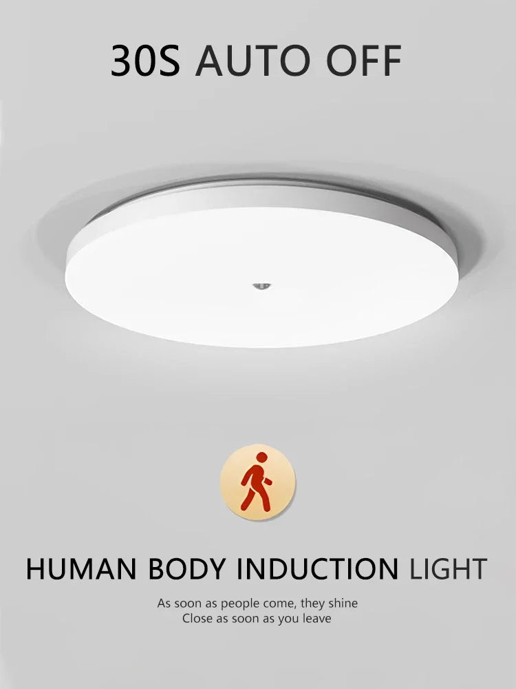 Motion Sensor LED Ceiling Light Human Infrared Sensing Light Home Garage Attic Front Door Corridor Staircase Warehouse Light GLOBGRIP®