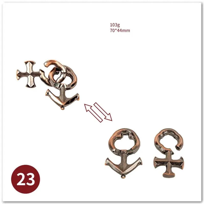 🧠 Classic IQ Metal Brain Teaser GLOBGRIP®