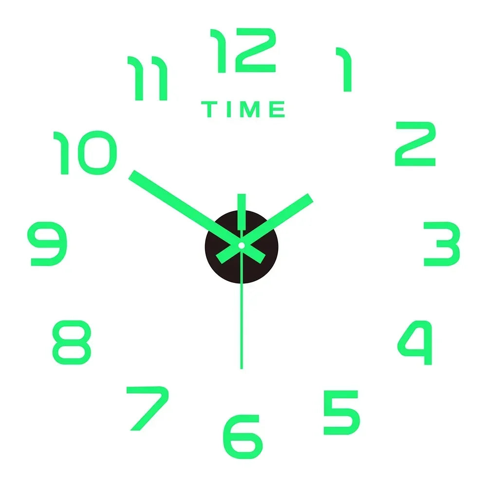 Digital Clock Wall Stickers Needle Decoration Glowing Clocks DIY Bedroom Living Home Quartz Creatives Removable Room Watches GLOBGRIP®