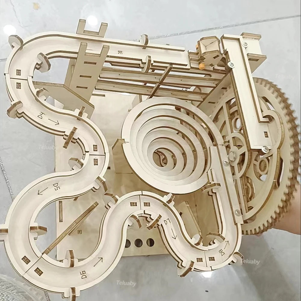 🧩 3D Wooden Marble Run Puzzle GLOBGRIP®
