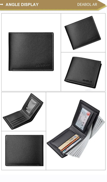 Pu Leather Men Short Wallet Thin Style Folding Young Men Credit Card Holder Wallet GLOBGRIP®