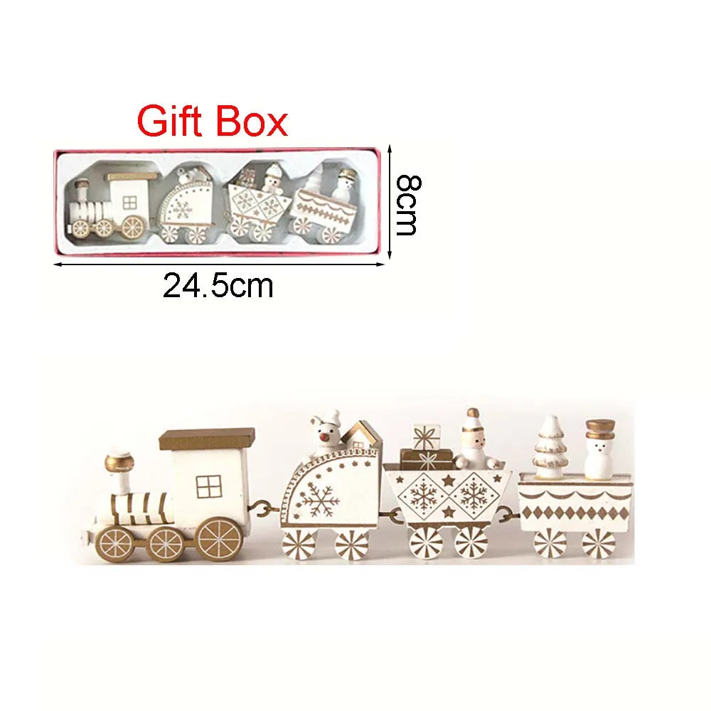 Christmas Wood Train Decoration,Christmas Ornaments With Moving Train,Home Noel,Happy New Year 2025 Gifts GLOBGRIP®
