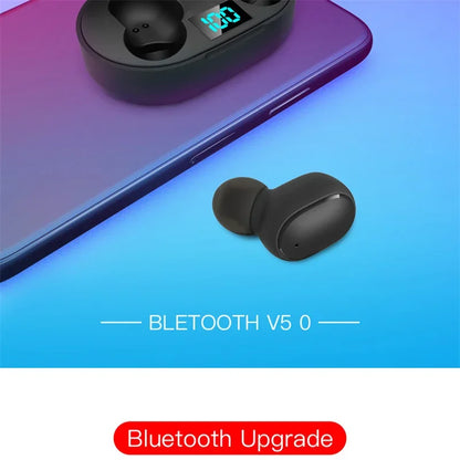 TWS E6S Wireless Bluetooth Earphones By Mic LED Display Stereo Noise Cancelling Headset With Charging Cable For All Smartphone GLOBGRIP®