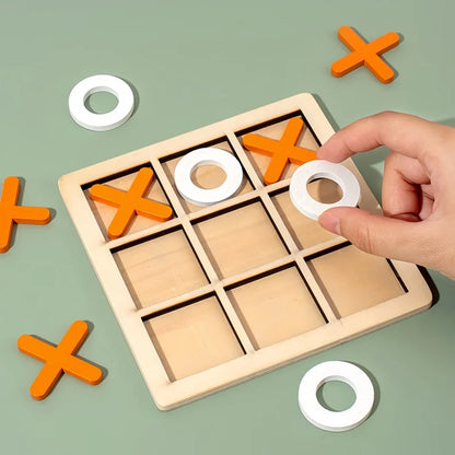 🧩 XO Tic Tac Toe Wooden Board Game GLOBGRIP®