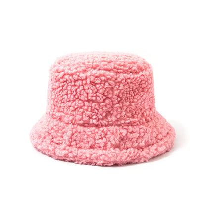 Lambswool Unisex Bucket Hats For Women Men Winter Outdoor Sun Visor Panama Fisherman Cap Letter Embroidered Wholesale Chapeau GLOBGRIP®