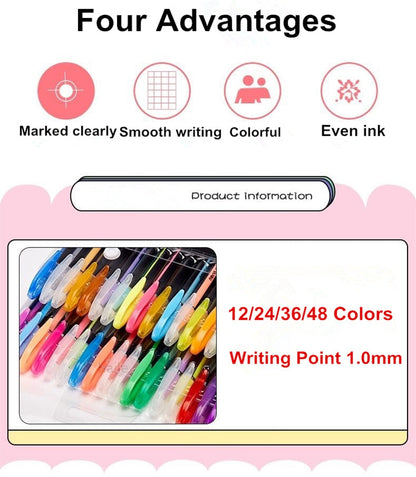 Metallic Glitter Gel Pens | 12–24 PCS Colorful Art Markers | GLOBGRIP® GLOBGRIP®