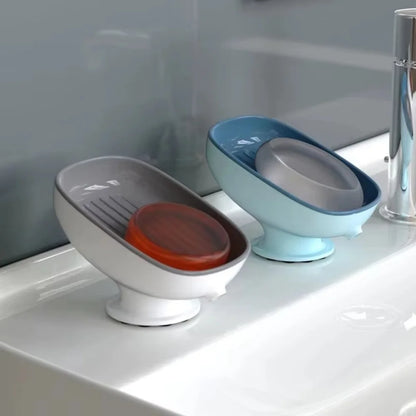 1pc Super Suction Cup Soap Dish Bathroom Portable Soap Dishes Holder Self Draining Soap Box For Bathroom Soap Holder Accessories GLOBGRIP®