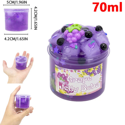 70/300ml Large Capacity Crunchy Slime Kit Premade Crystal Slime Set Super Soft And Non-Sticky Jelly Cube Slime Party Favor Gifts GLOBGRIP®