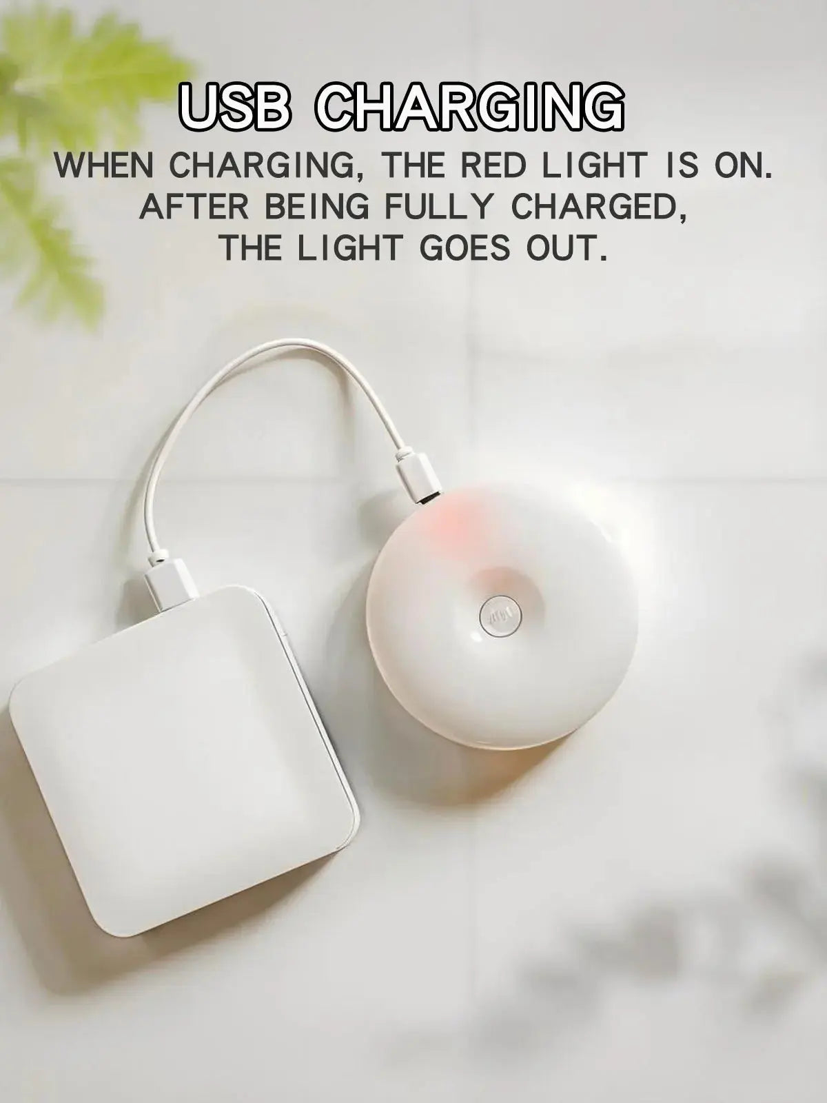 Smart LED night light with human body motion sensor wireless magnetic USB rechargeable




