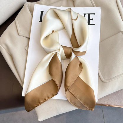 2024 New Fashion 70X70cmPrinted Women's Scarf Pashmina Silk Scarf Square Shawl Decorative Headband Neck Luxury Design Bandana GLOBGRIP®