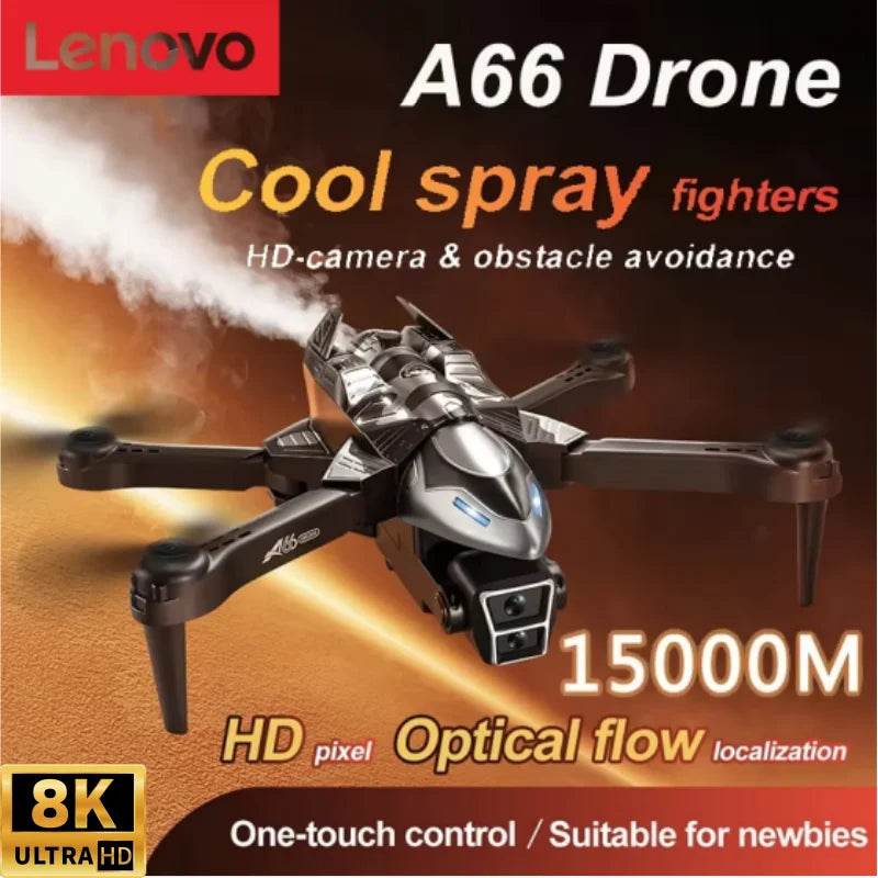 Lenovo A66 Drone 8K HD Dual Camera Brushless Motor Obstacle Avoidance Dron RC Helicopter Foldable Quadcopter Toy Original GLOBGRIP®