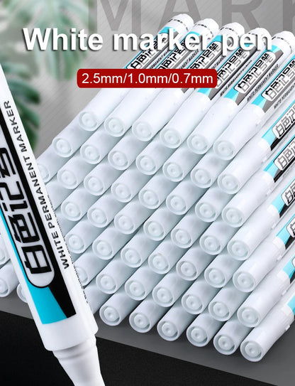 🖊️ White Permanent Marker Pens GLOBGRIP®